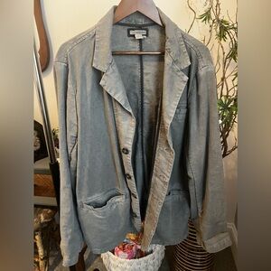 Carbon 2 Cobalt (XL) - Light Gray Unstructured Jacket